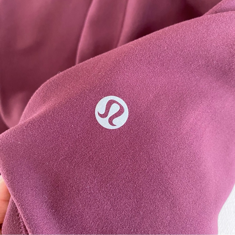Lululemon Melodic Movement High Neck Crossover Long Sleeve in Garnet - Picture 12 of 14